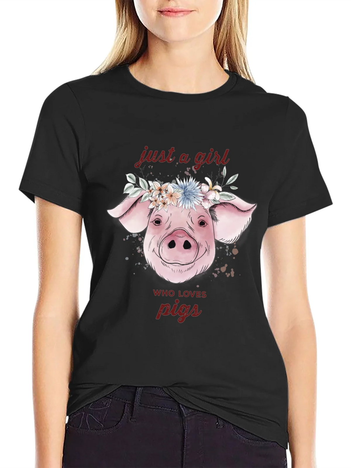 Just A Girl Who Loves Pigs T-Shirt product image 2