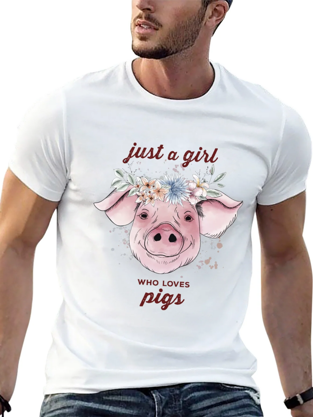 Just A Girl Who Loves Pigs T-Shirt product image 12