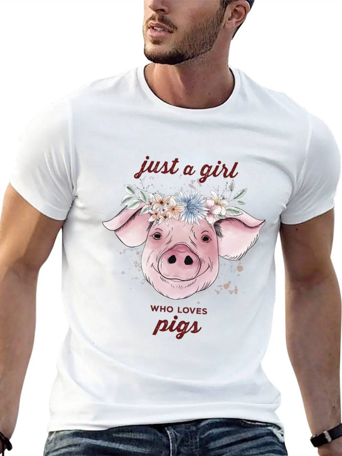 Just A Girl Who Loves Pigs T-Shirt product image 12