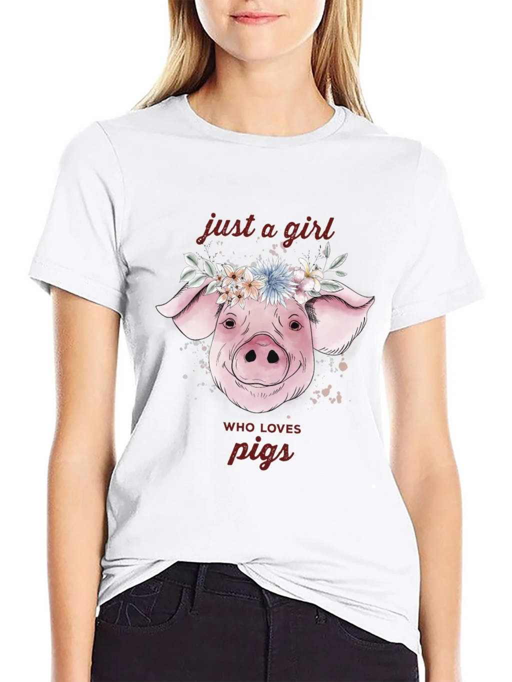 Just A Girl Who Loves Pigs T-Shirt product image 8