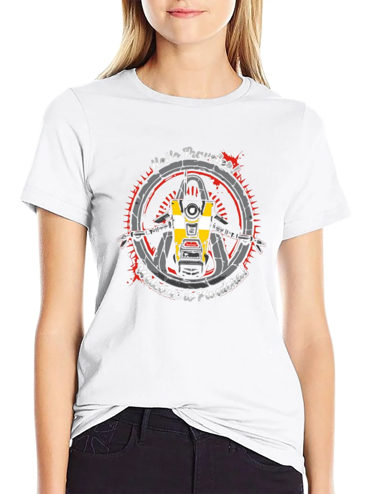 Borderlands CL4P-TP T-Shirt - Hello Traveler! product image 8