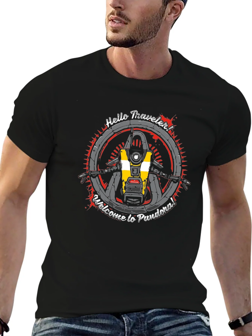 Borderlands CL4P-TP T-Shirt - Hello Traveler! product image 6
