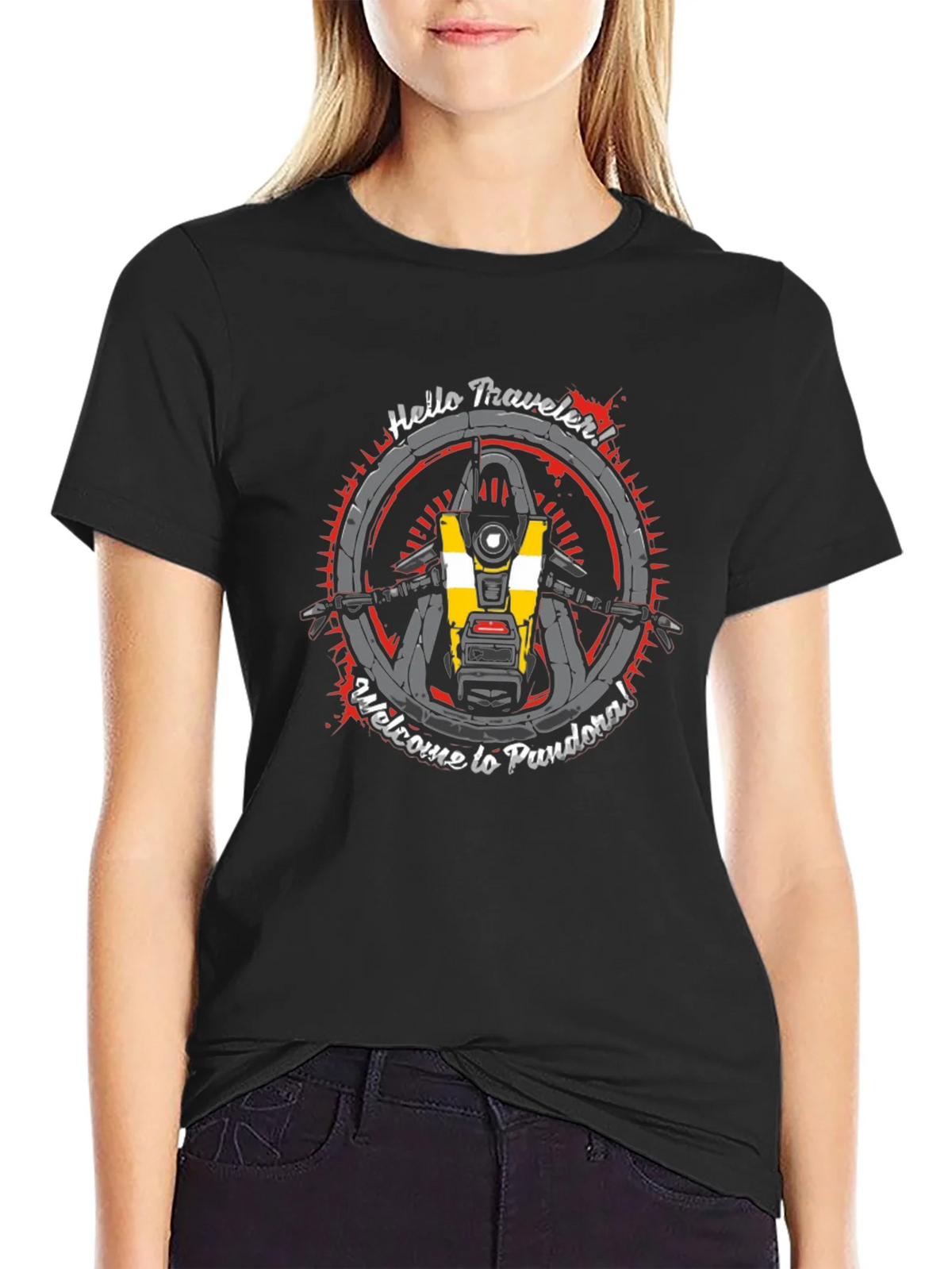 Borderlands CL4P-TP T-Shirt - Hello Traveler! product image 2