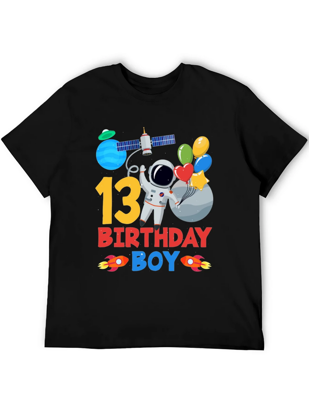 13th Birthday Boy Astronaut T-Shirt product image 5