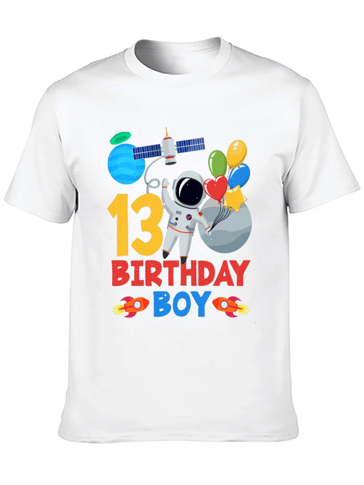 13th Birthday Boy Astronaut T-Shirt product image 9