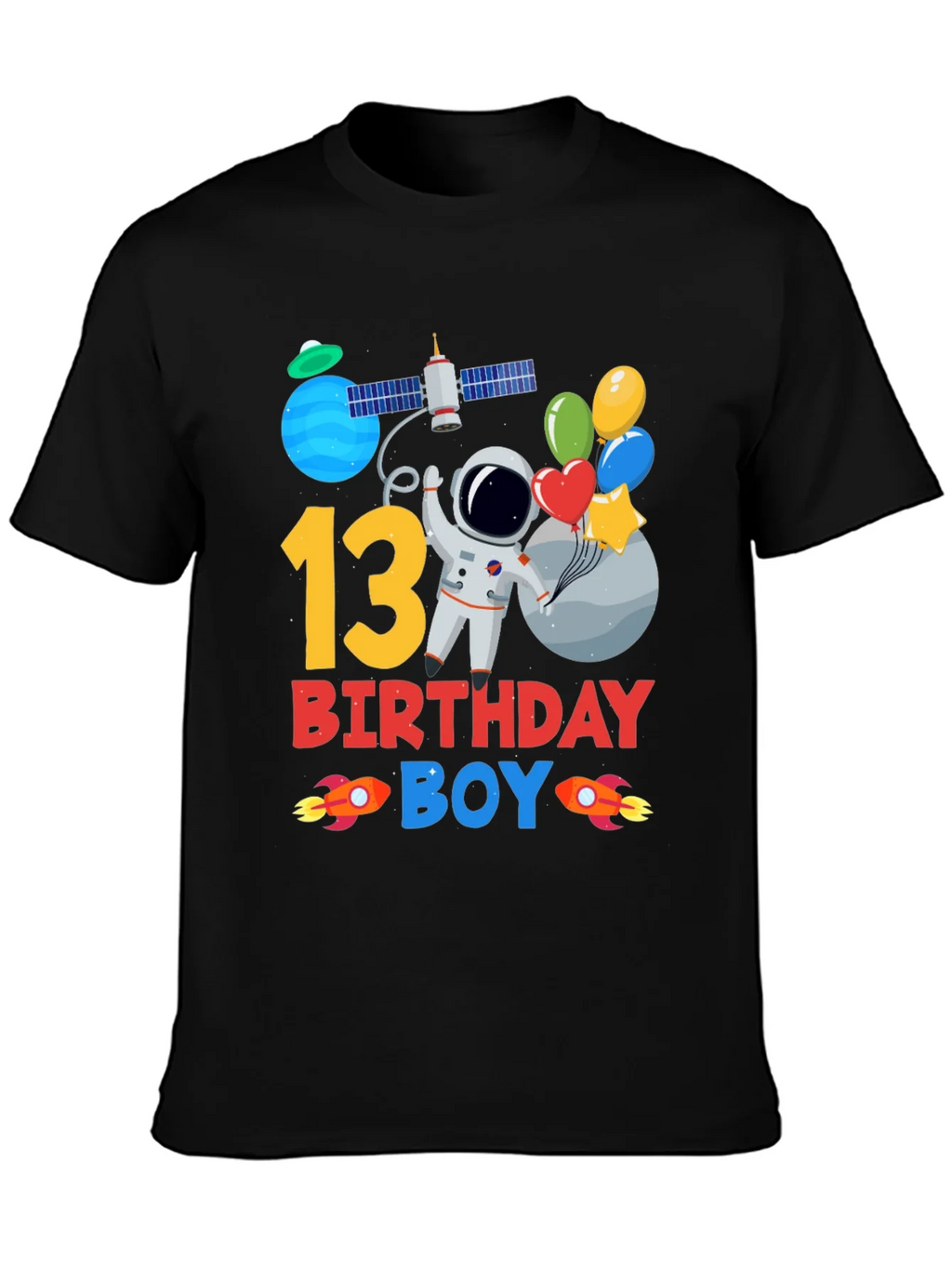 13th Birthday Boy Astronaut T-Shirt product image 3