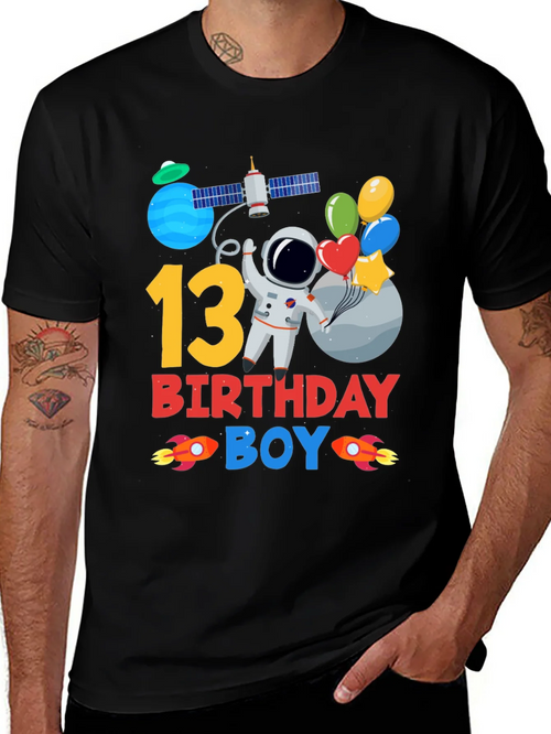 13th Birthday Boy Astronaut T-Shirt product image 1
