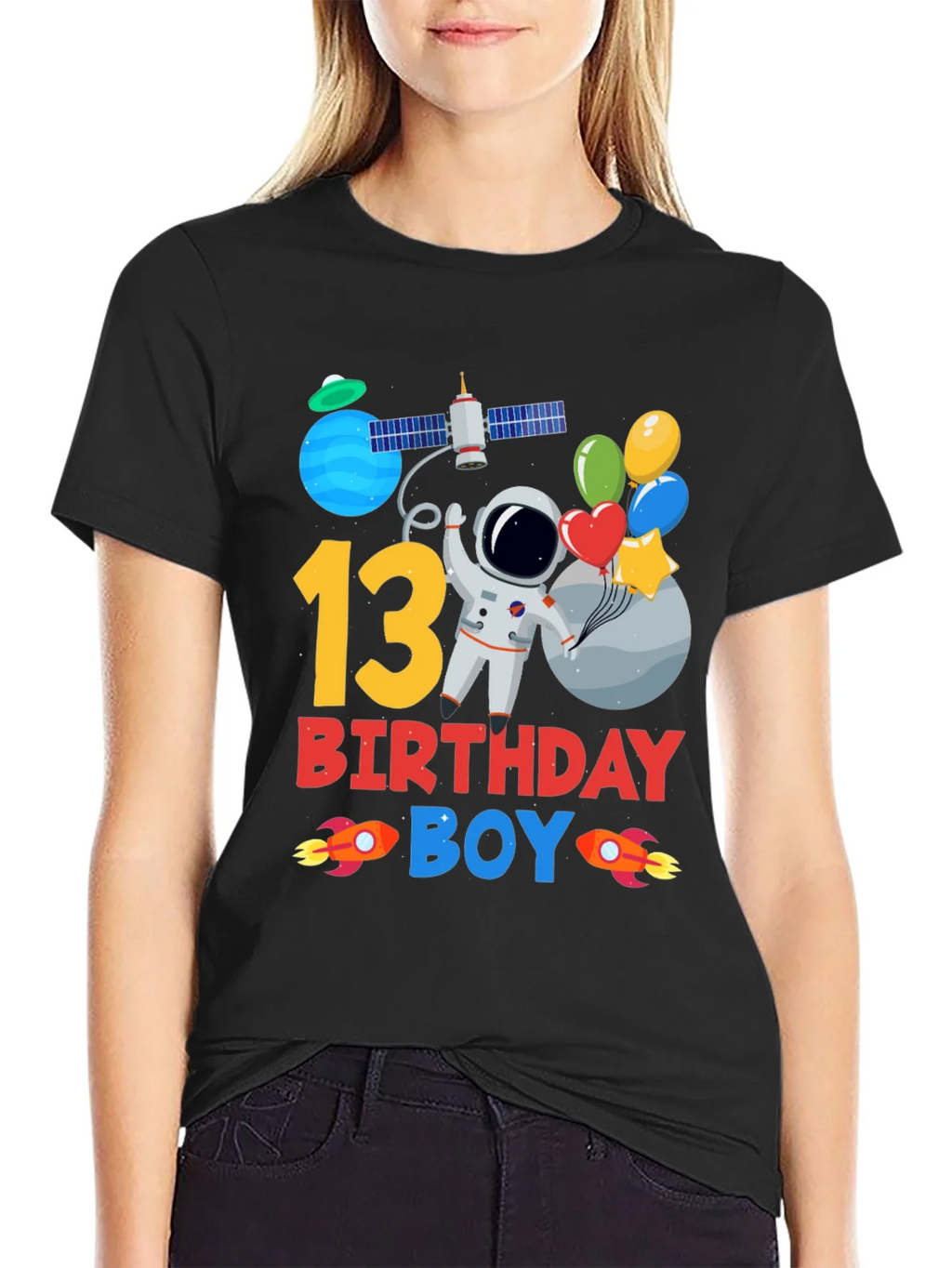 13th Birthday Boy Astronaut T-Shirt product image 2