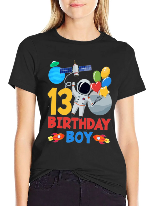 13th Birthday Boy Astronaut T-Shirt product image 2