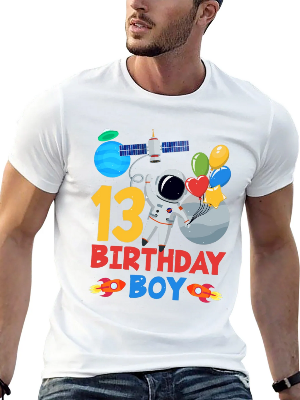 13th Birthday Boy Astronaut T-Shirt product image 12