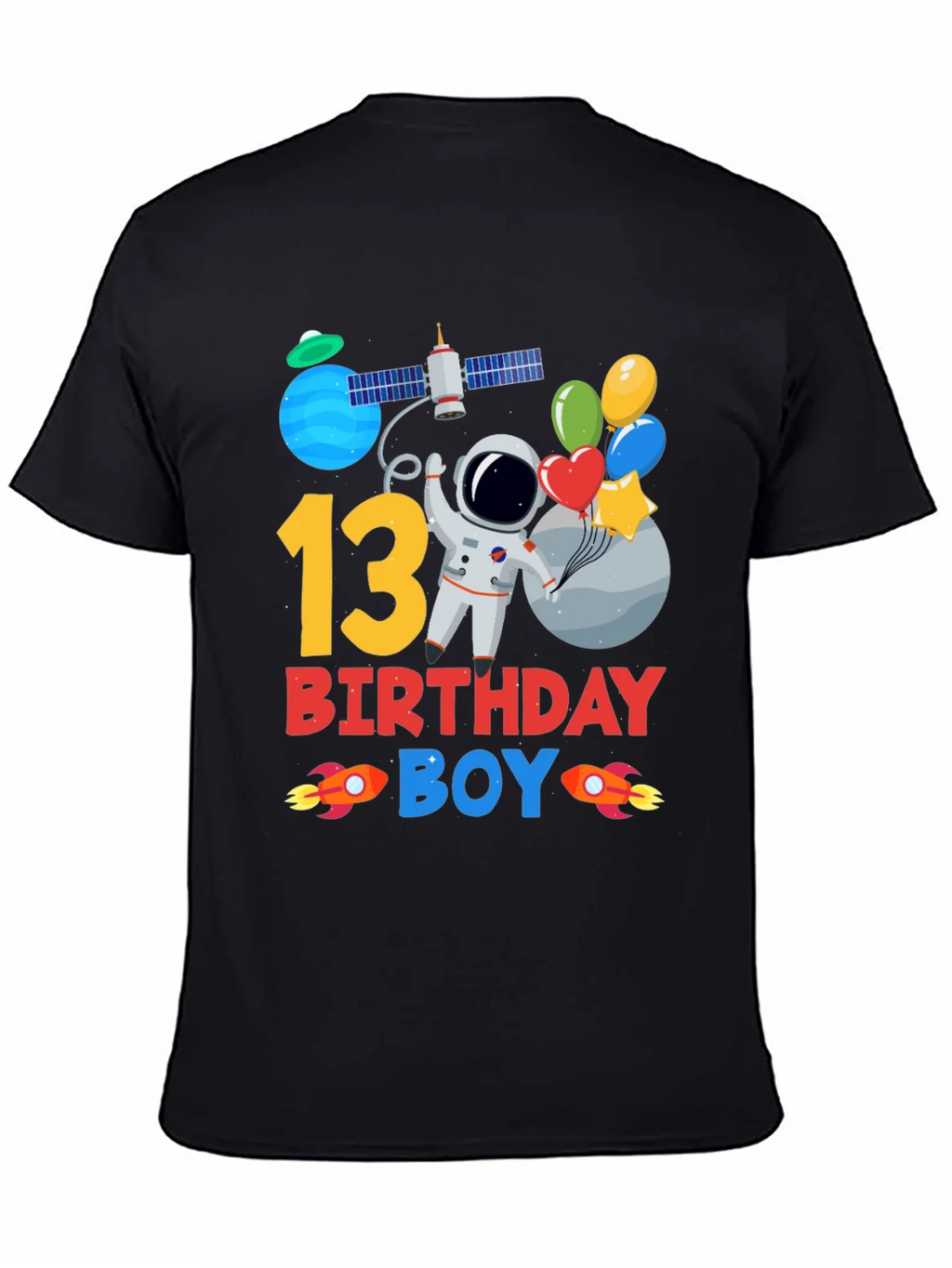 13th Birthday Boy Astronaut T-Shirt product image 4