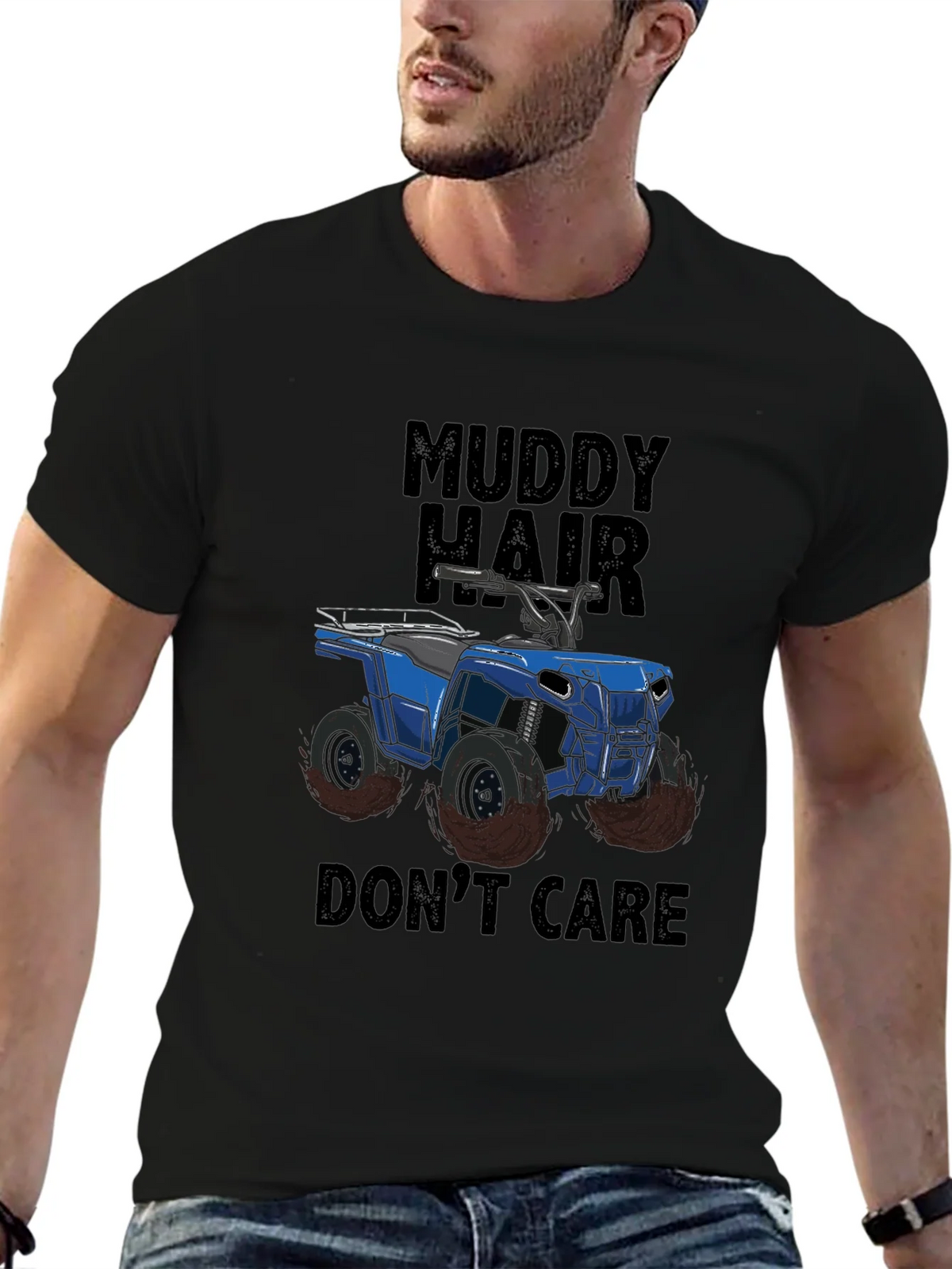 Muddy Hair Dont Care ATV Graphic T-Shirt product image 6