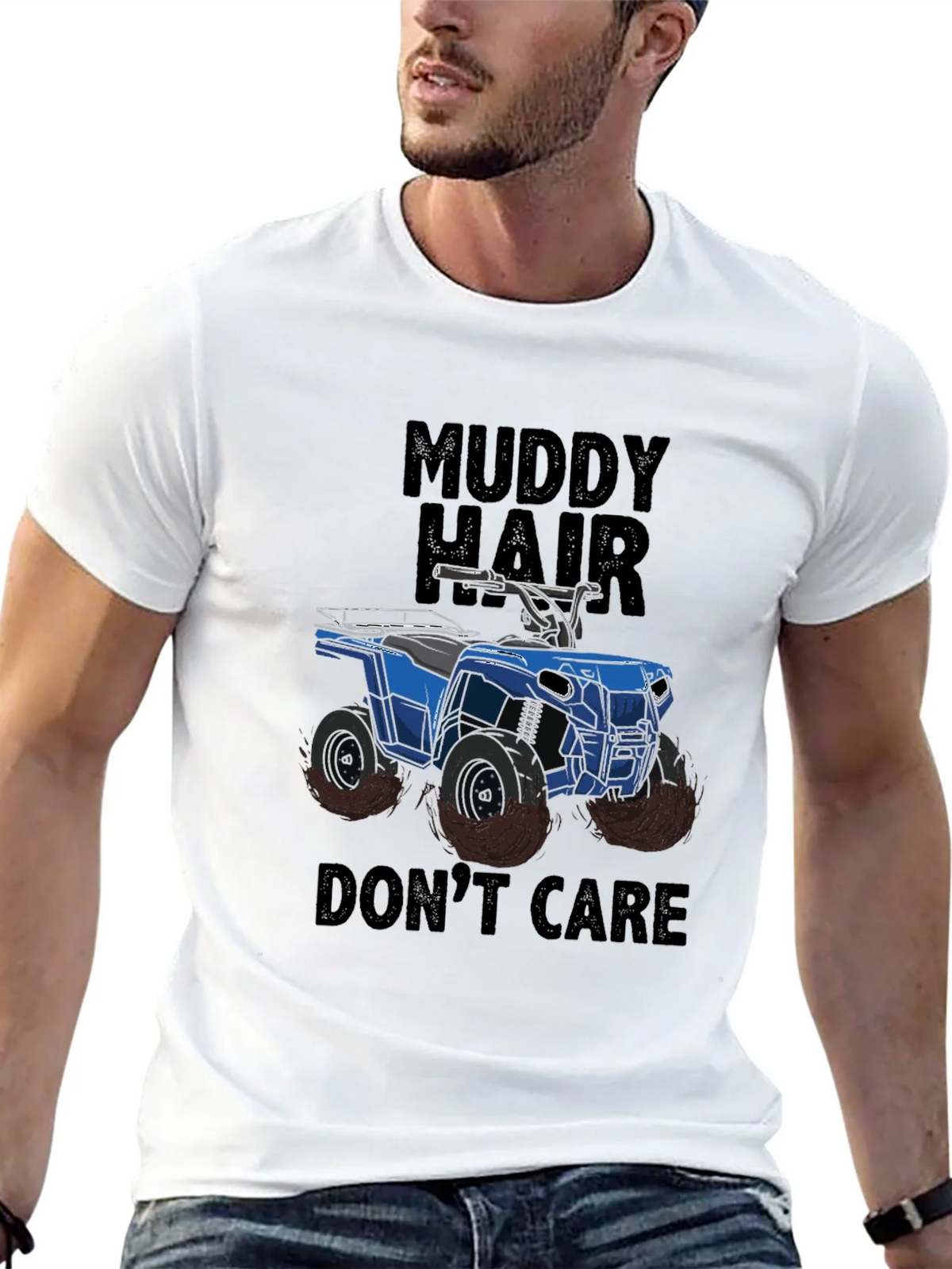 Muddy Hair Dont Care ATV Graphic T-Shirt product image 12