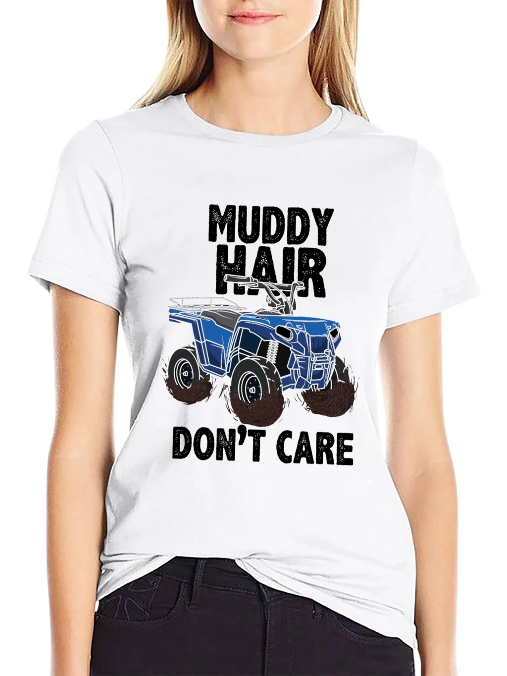 Muddy Hair Dont Care ATV Graphic T-Shirt product image 8