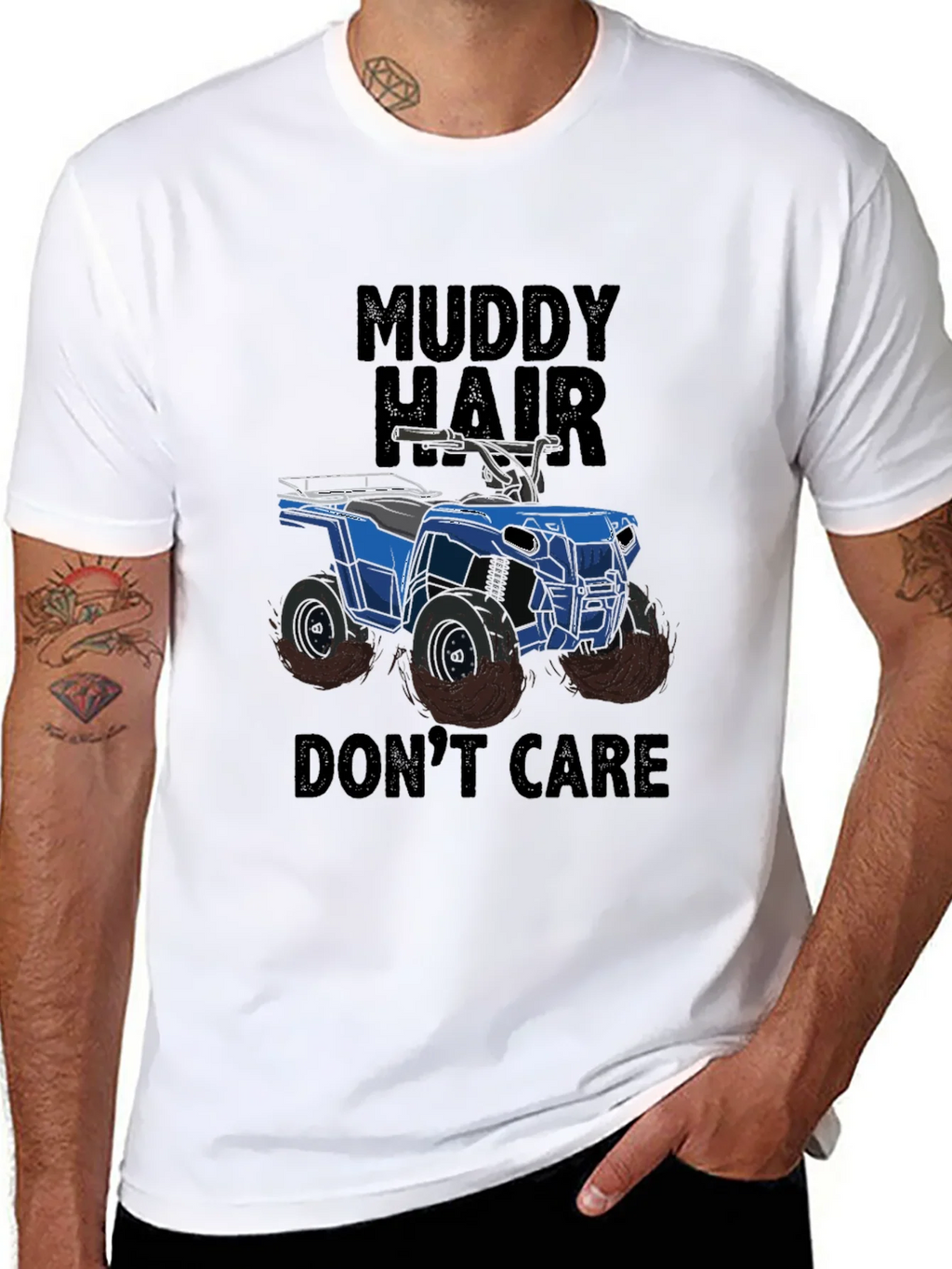 Muddy Hair Dont Care ATV Graphic T-Shirt product image 7