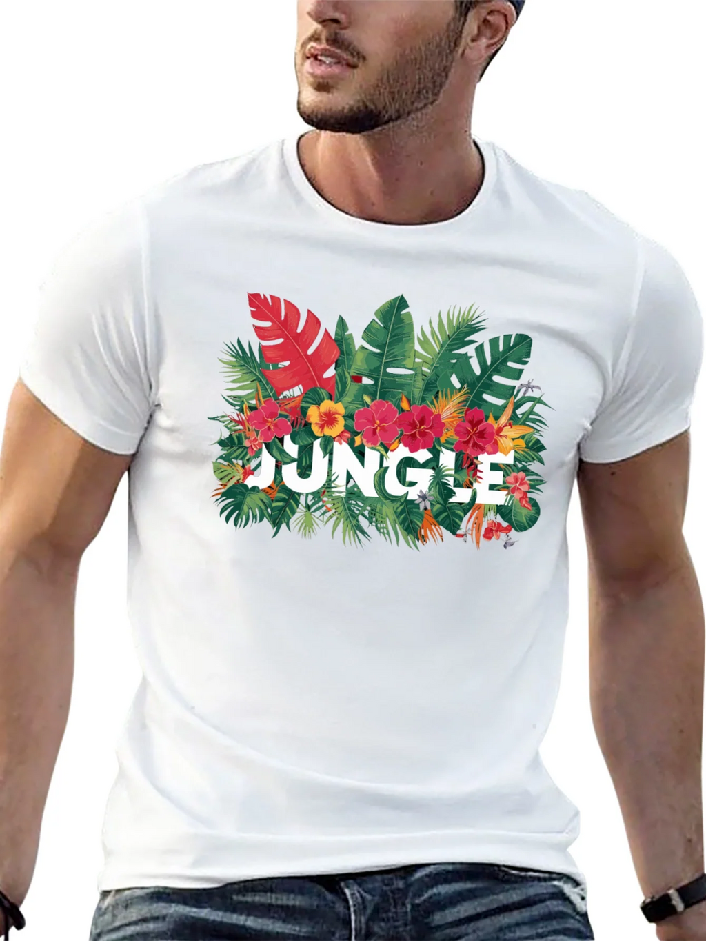 Jungle Graphic Print Black T-Shirt product image 12