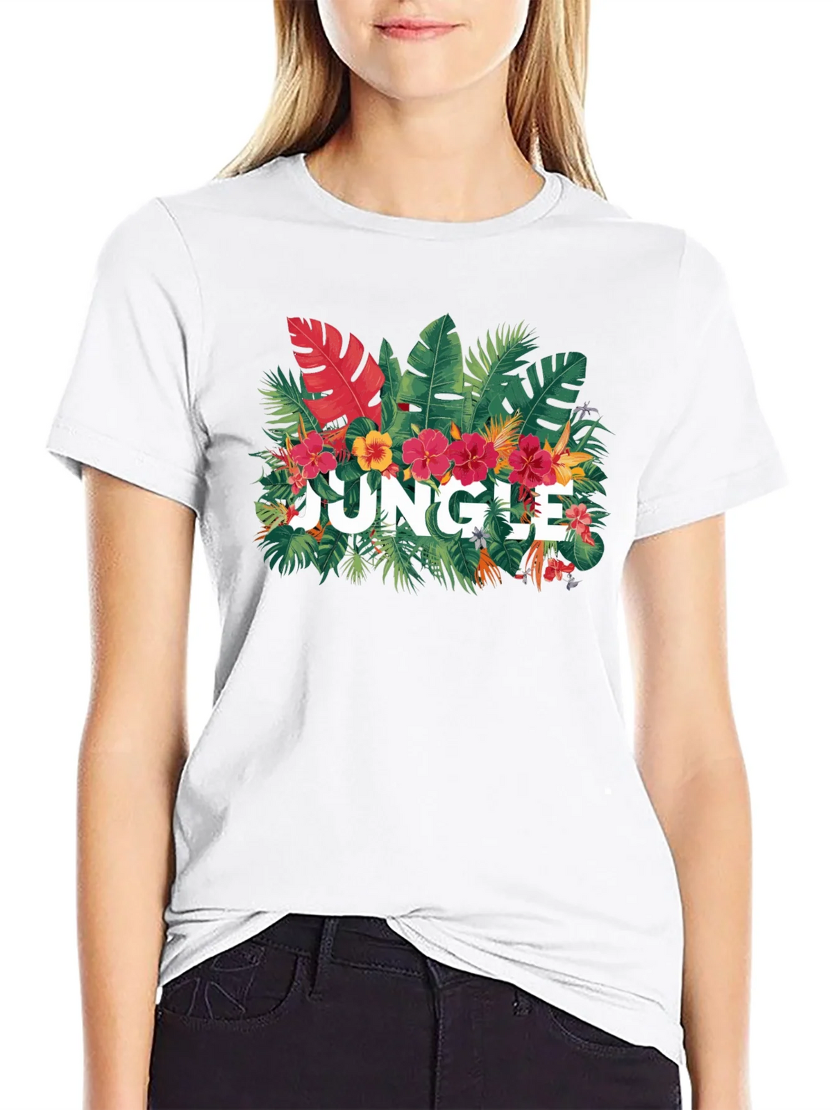 Jungle Graphic Print Black T-Shirt product image 8