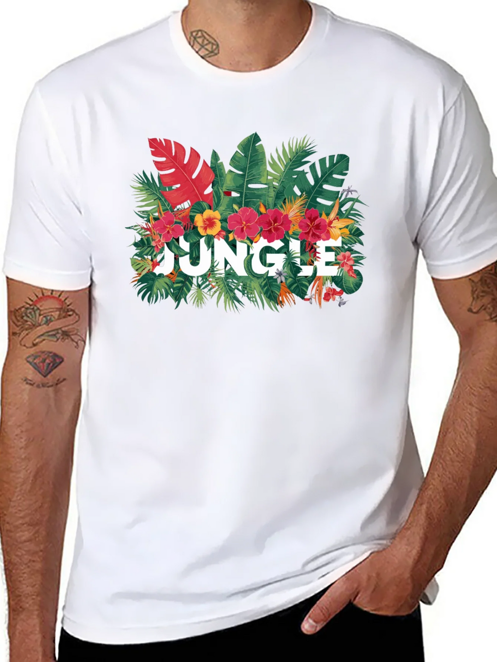 Jungle Graphic Print Black T-Shirt product image 7