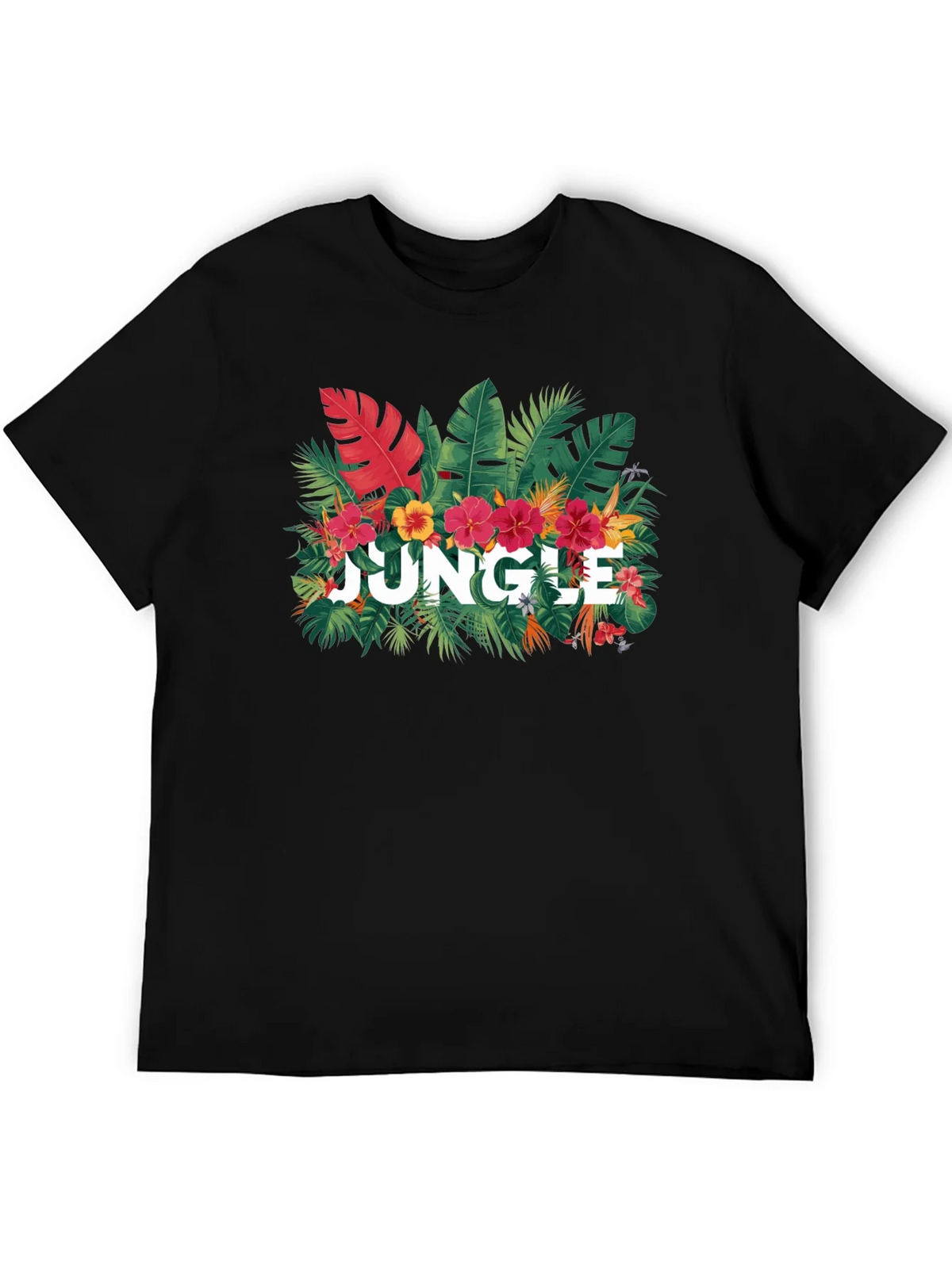 Jungle Graphic Print Black T-Shirt product image 5