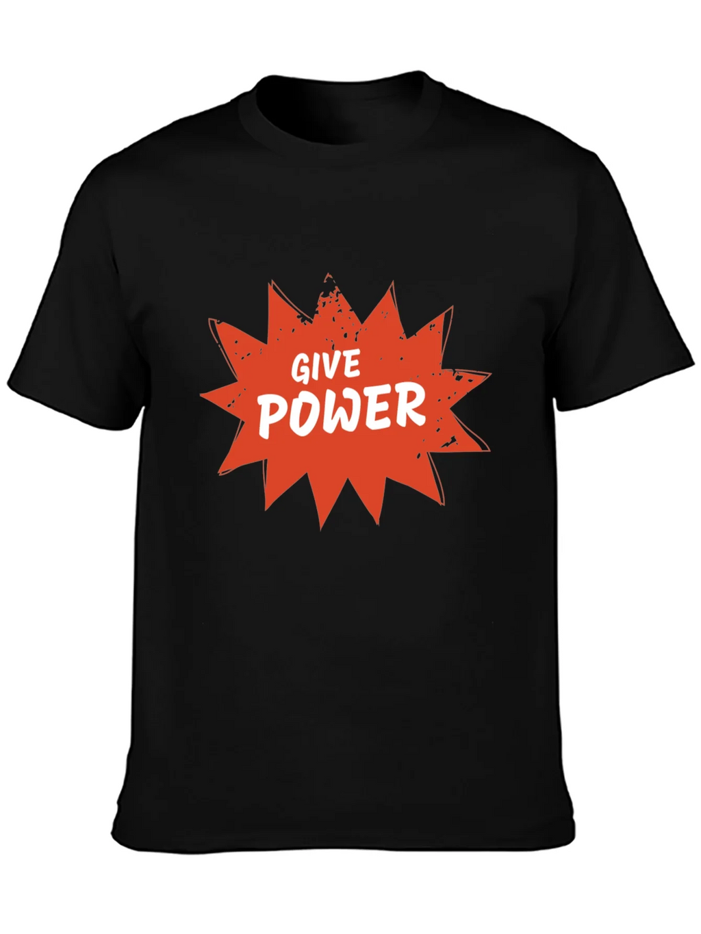 Give Power Graphic Tee - Black Cotton Blend product image 3