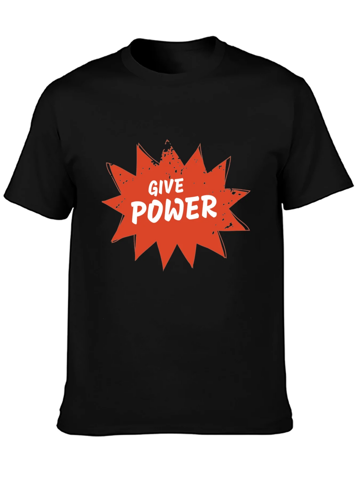 Give Power Graphic Tee - Black Cotton Blend product image 3