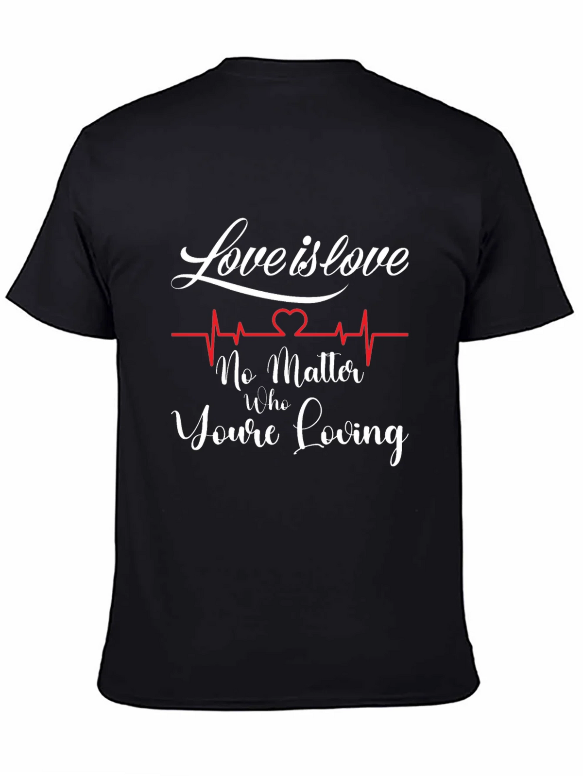 Love is Graphic Tee - Black Cotton Shirt product image 4