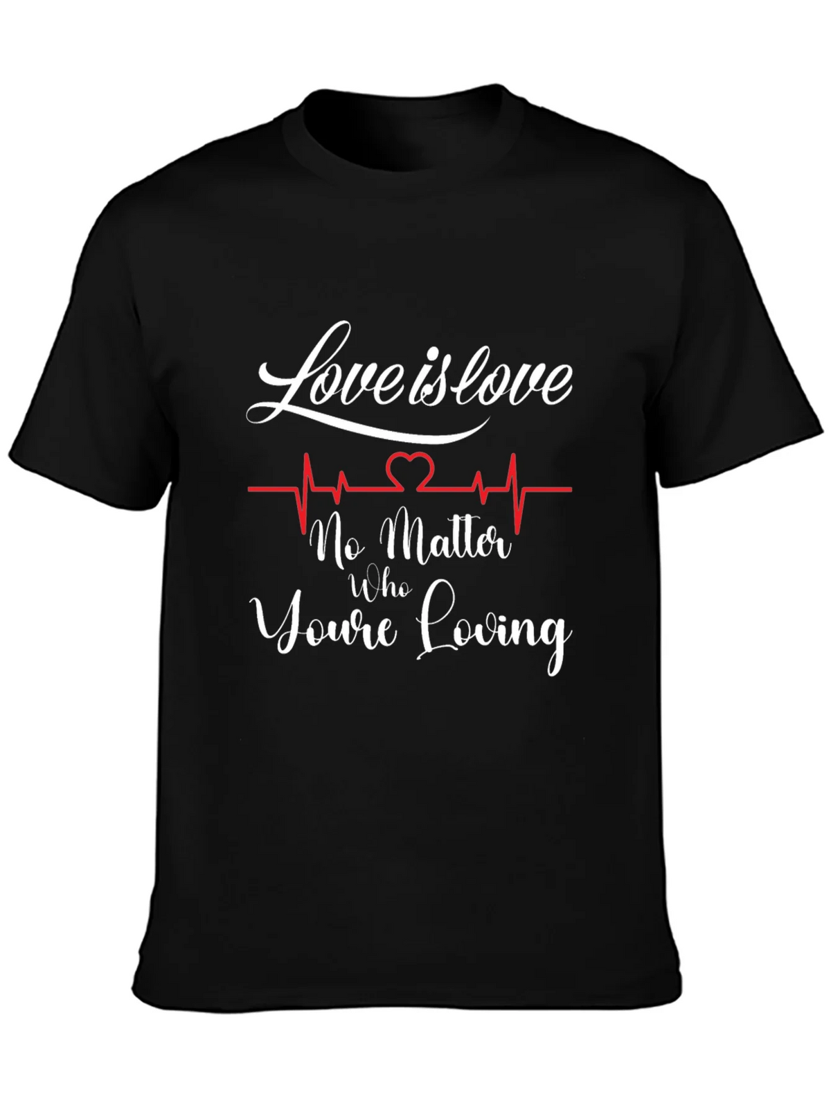 Love is Graphic Tee - Black Cotton Shirt product image 3