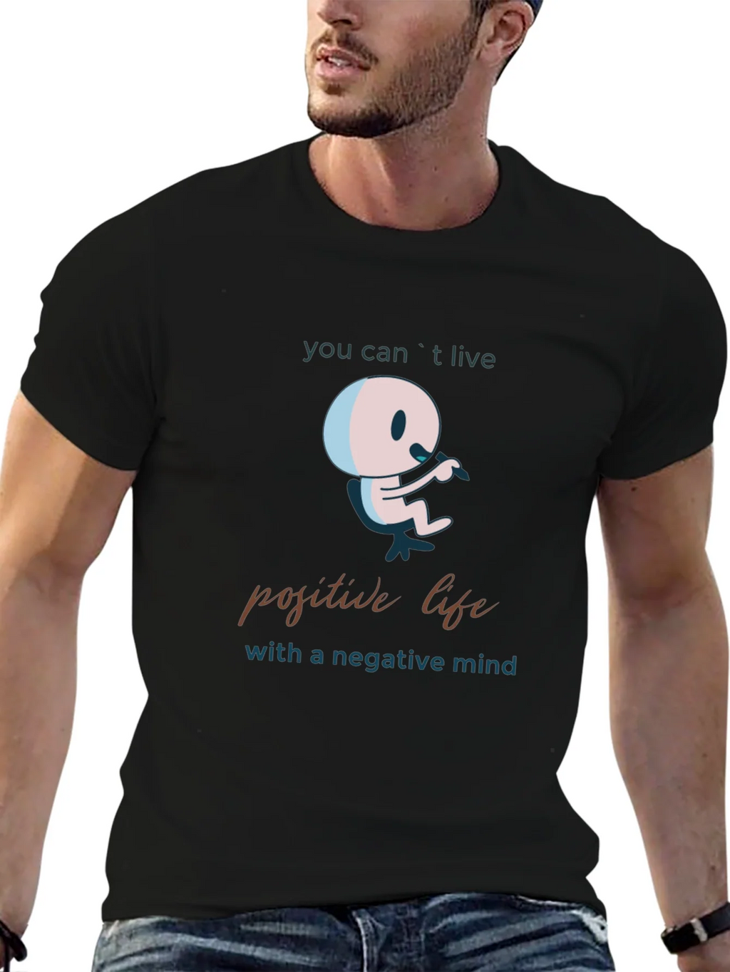 Positive Life Mindset Graphic T-Shirt product image 6