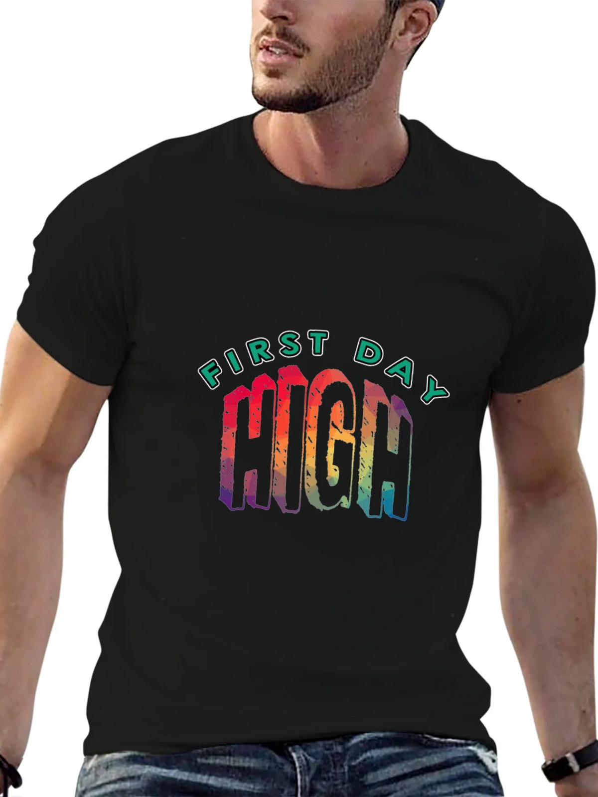 First Day High Graphic Tee - Black product image 6