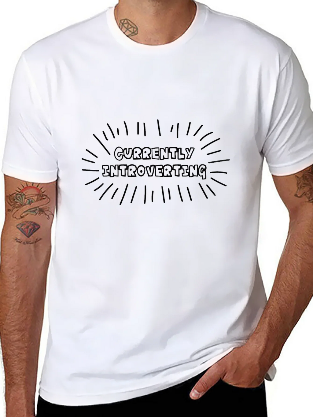 Introverting Graphic Tee - Black Cotton Comfort product image 7