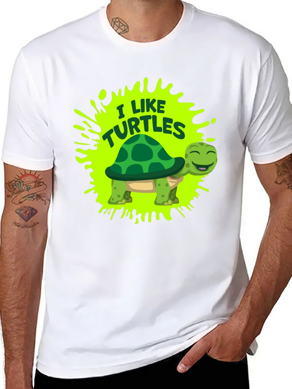 I Like Turtles Graphic Tee - Fun Novelty T-Shirt product image 6