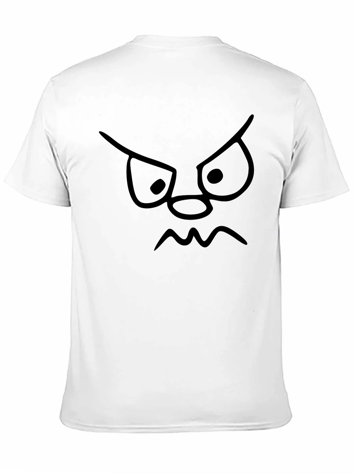 Grumpy Face Graphic Tee - Black Cotton T-Shirt product image 10