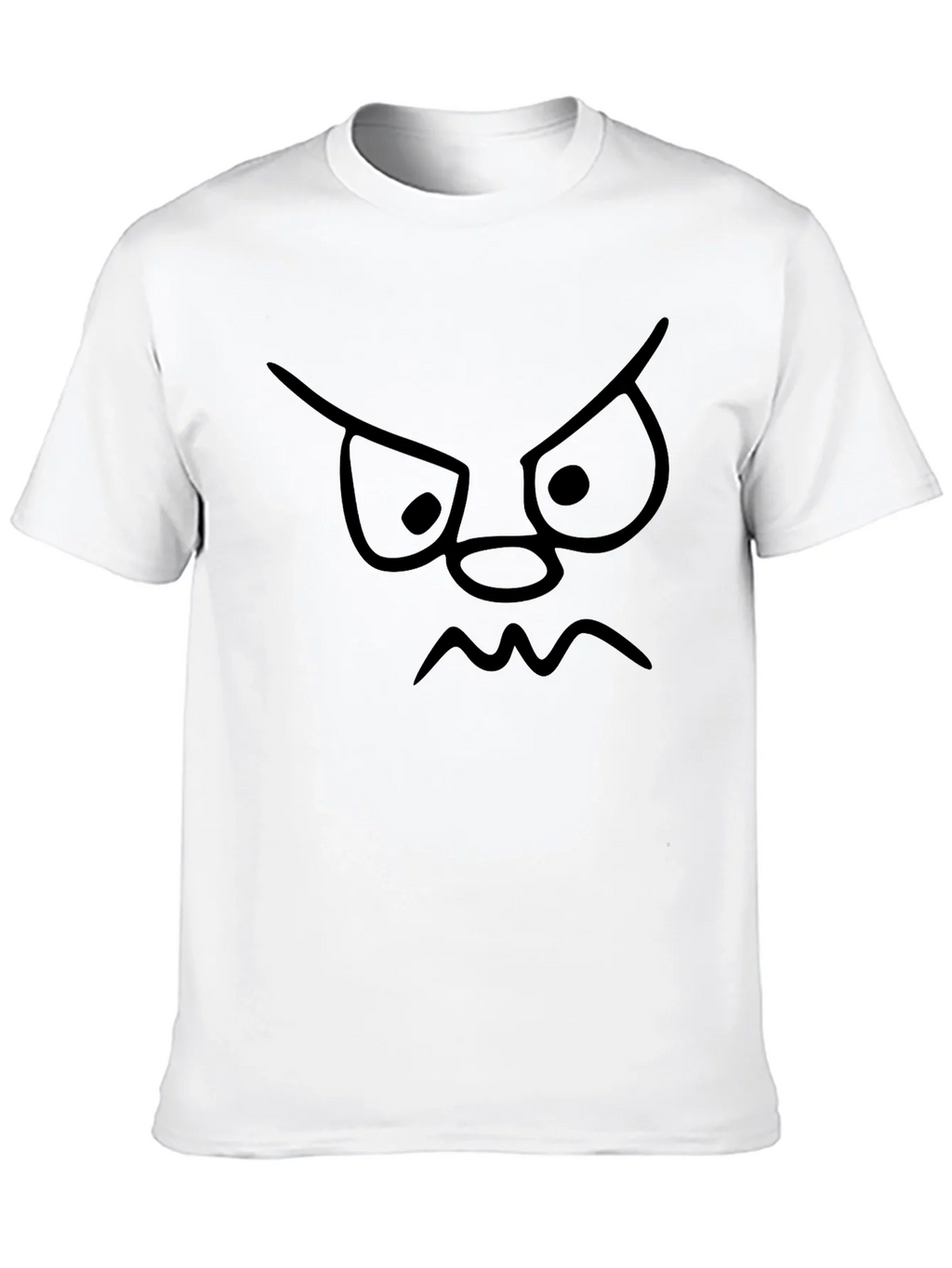 Grumpy Face Graphic Tee - Black Cotton T-Shirt product image 9