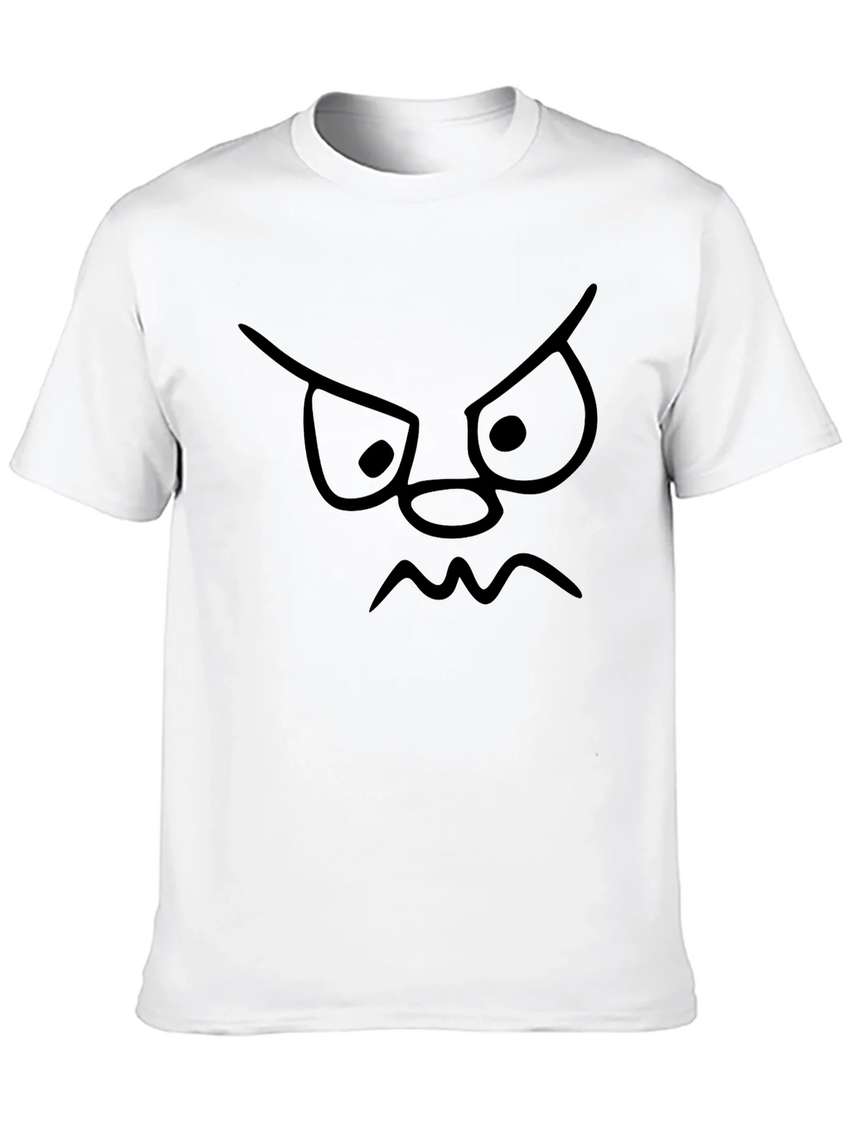 Grumpy Face Graphic Tee - Black Cotton T-Shirt product image 9