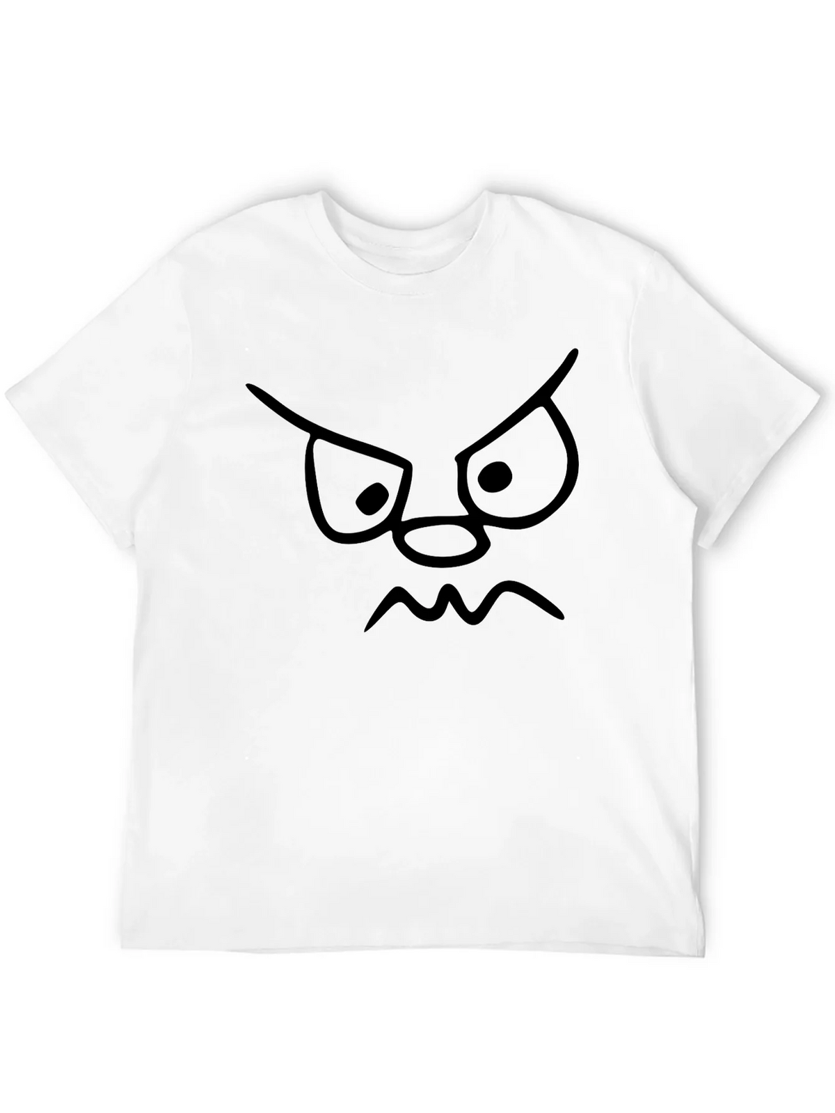 Grumpy Face Graphic Tee - Black Cotton T-Shirt product image 11