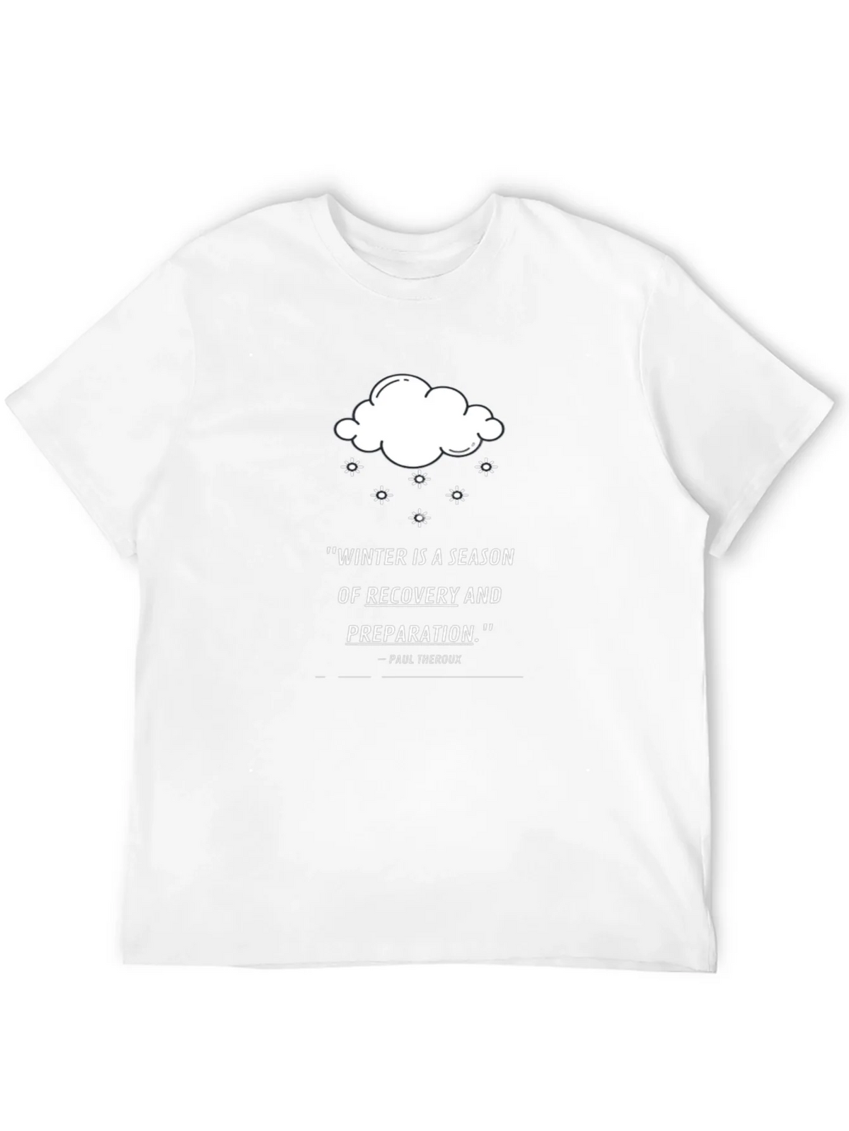 Winter Recovery Quote T-Shirt - Black product image 10