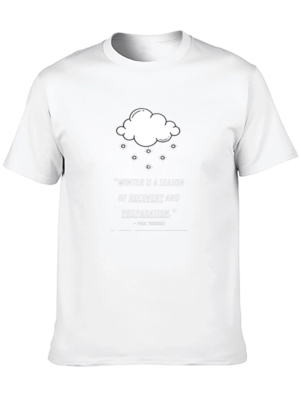 Winter Recovery Quote T-Shirt - Black product image 8