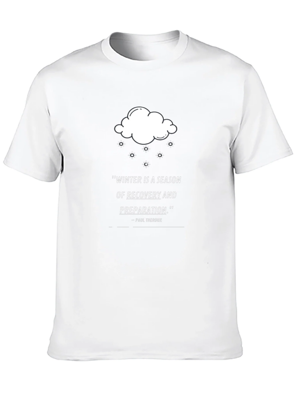 Winter Recovery Quote T-Shirt - Black product image 8