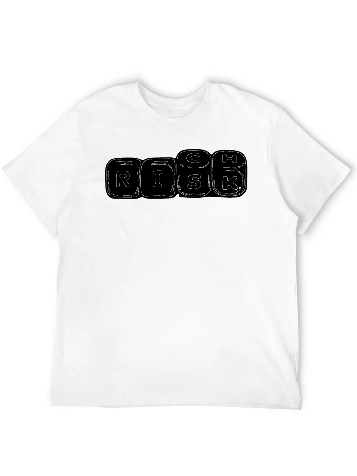 RISK Letter Graphic Black T-shirt product image 11