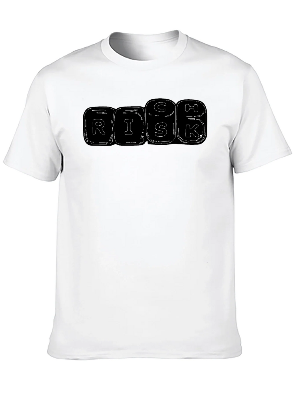 RISK Letter Graphic Black T-shirt product image 9