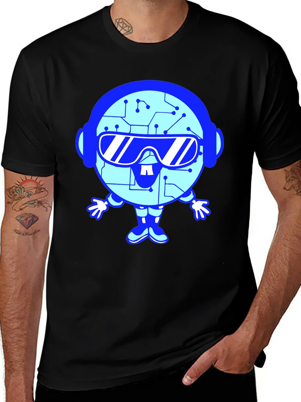 Tech Bot Graphic T-Shirt - Cool Geeky Style product image 1