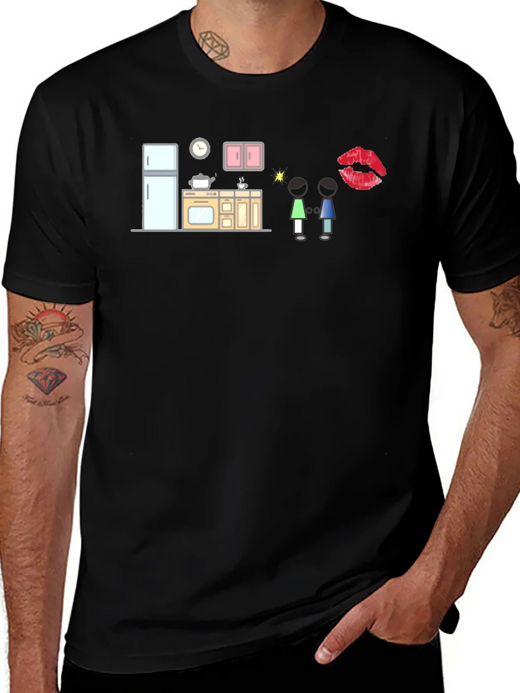 Quirky Kitchen Graphic Tee - Black product image 1