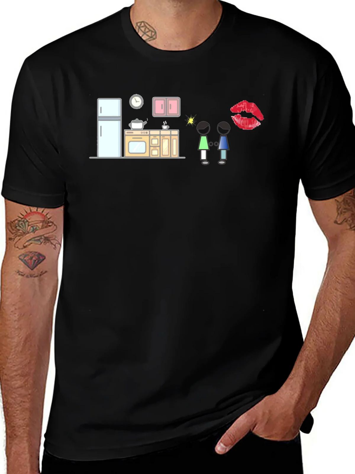 Quirky Kitchen Graphic Tee - Black product image 1