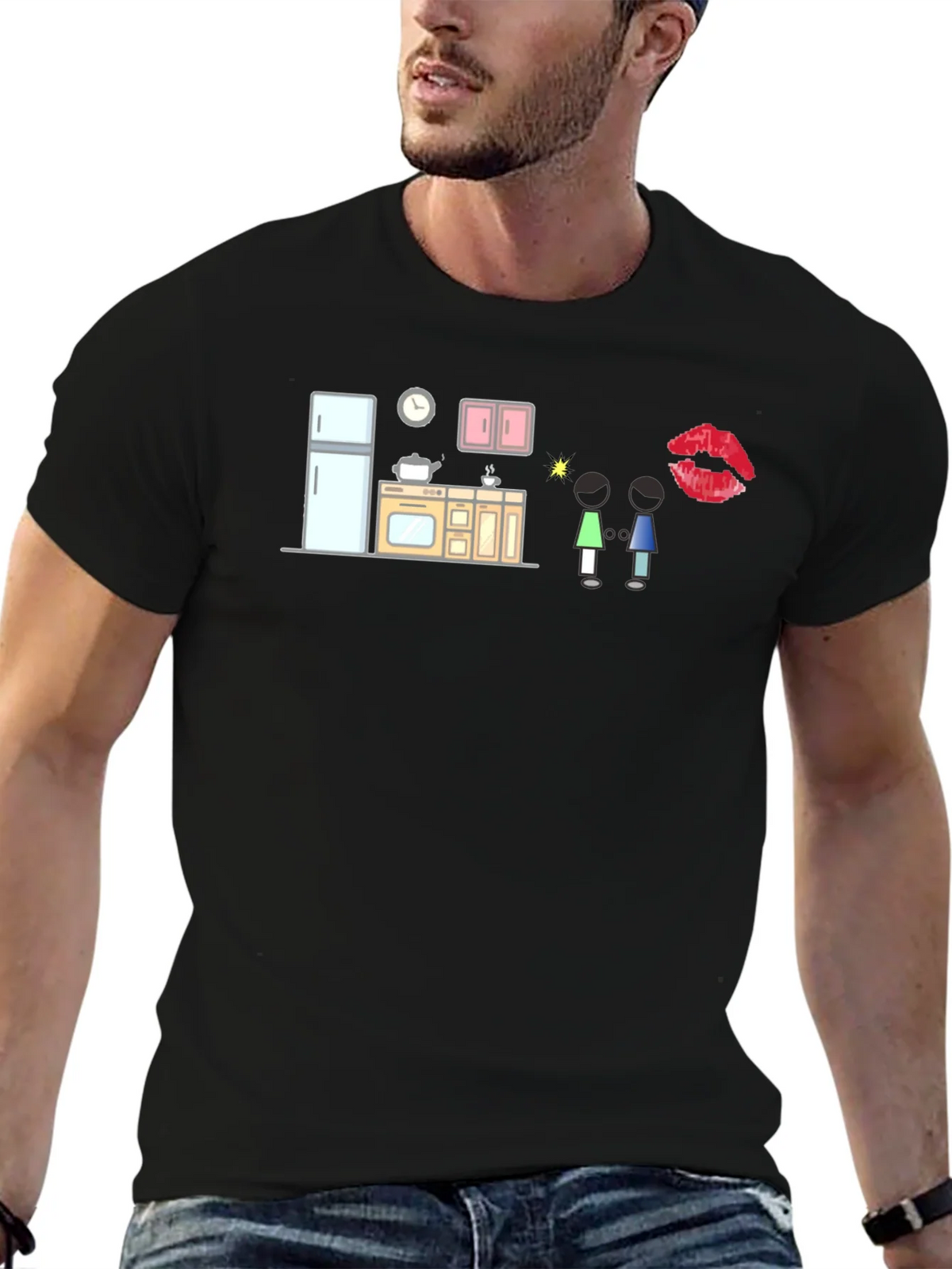 Quirky Kitchen Graphic Tee - Black product image 5