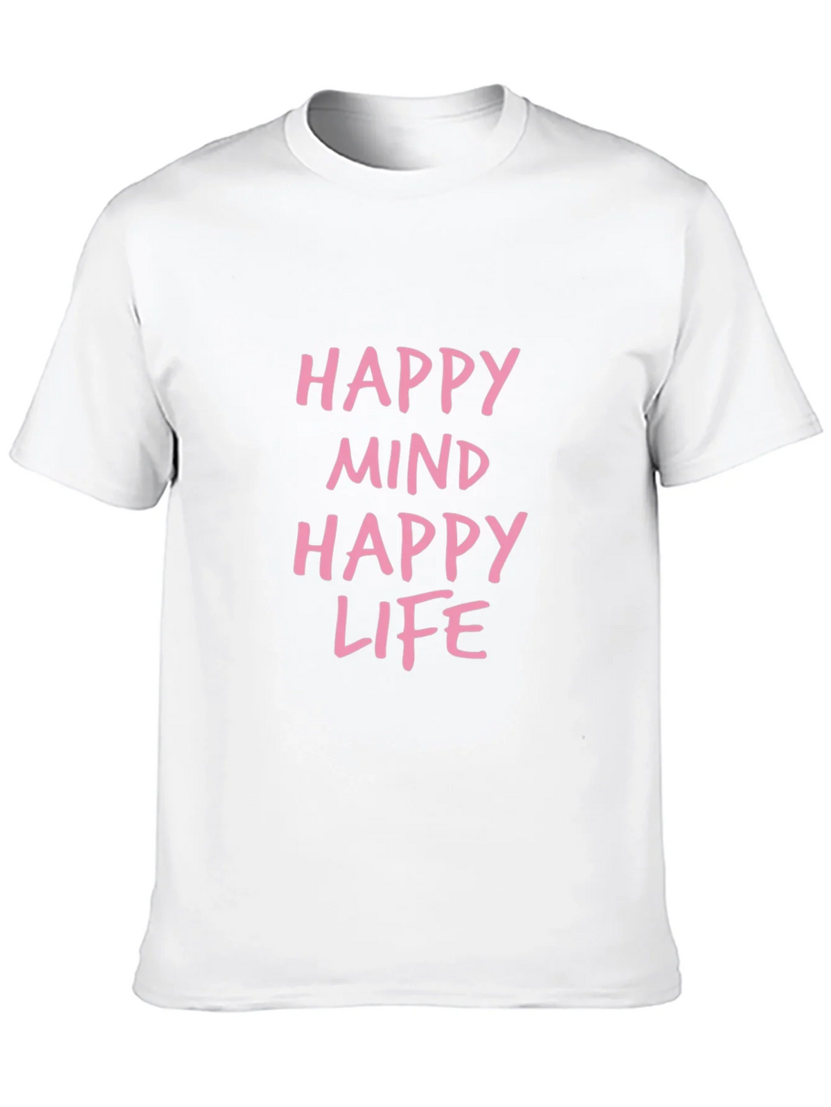 Happy Mind Life Graphic Tee - Black Casual T-Shirt product image 7