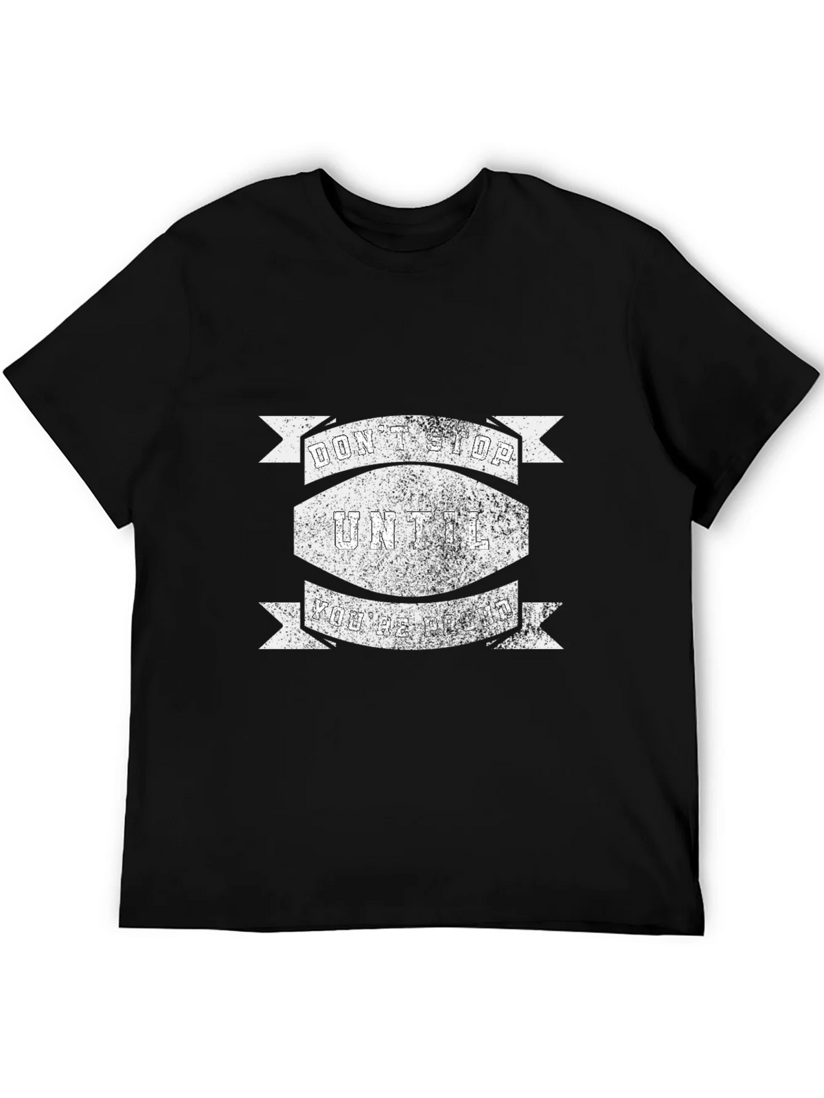 Motivational Dont Stop Black T-Shirt product image 5