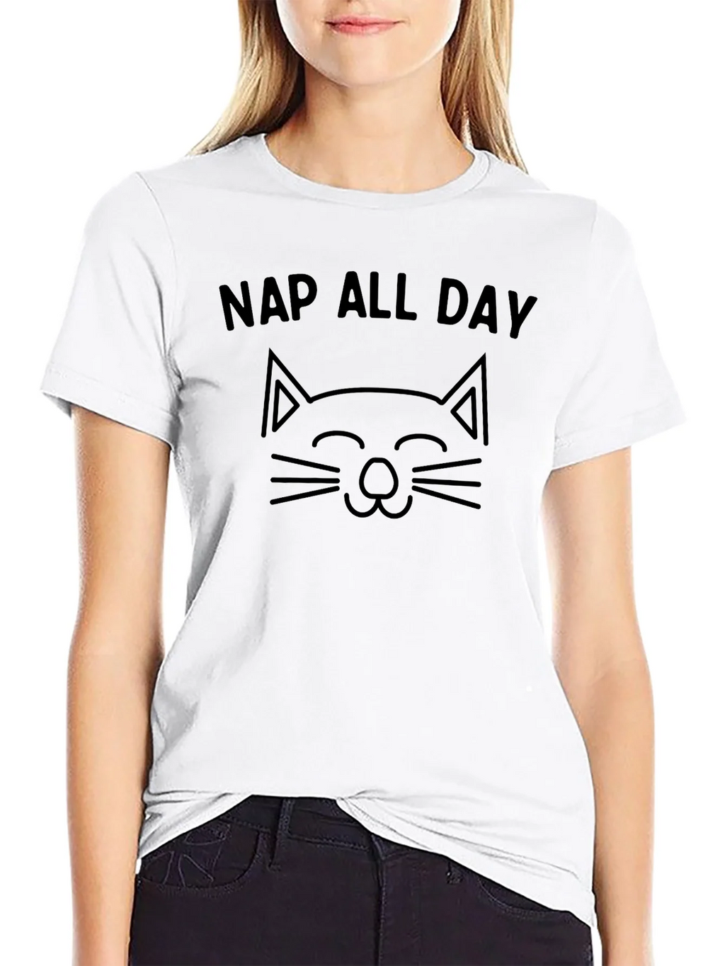 Nap All Day Cat Graphic T-Shirt - Soft Cotton Tee product image 6