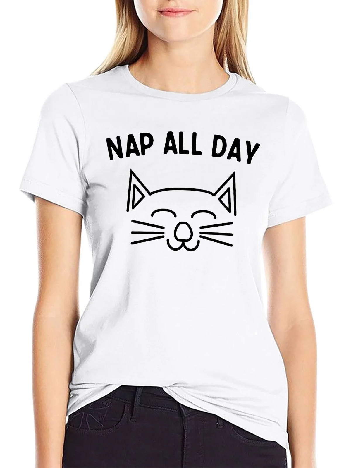 Nap All Day Cat Graphic T-Shirt - Soft Cotton Tee product image 6