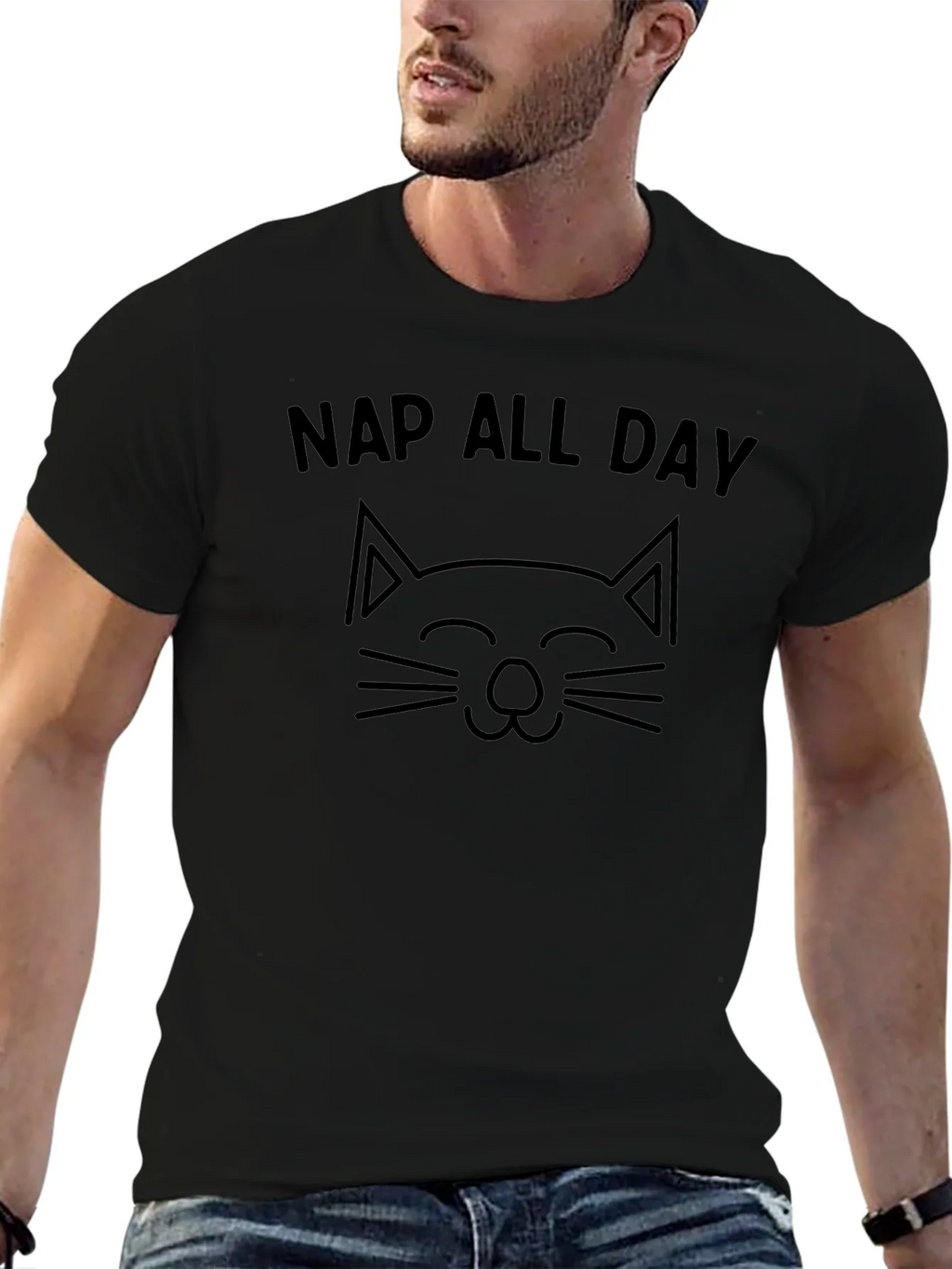 Nap All Day Cat Graphic T-Shirt - Soft Cotton Tee product image 4