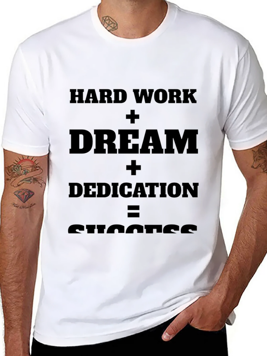Motivational T-Shirt: Hard Work + Dream = Success product image 7